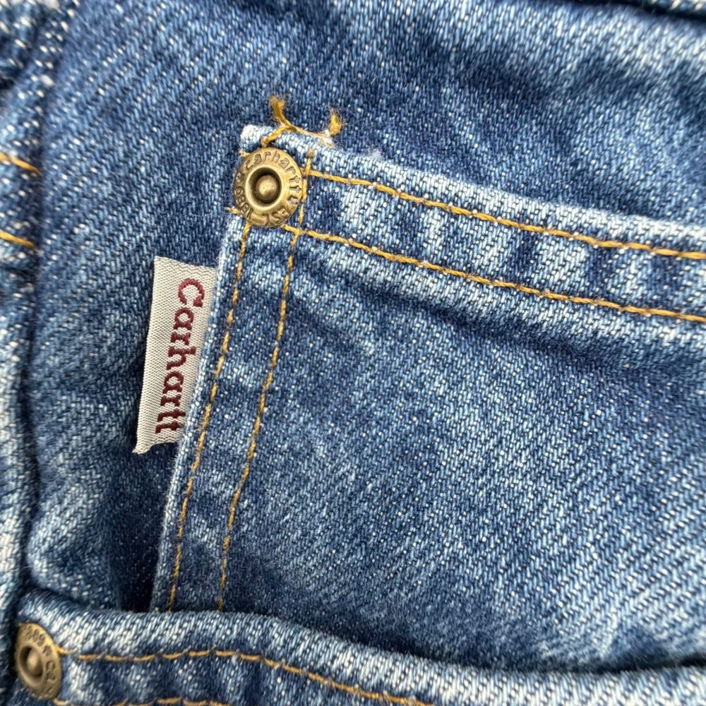 Carhartt B21 DST Flannel Lined Jeans Mens 38x30 Made in USA Relaxed Fit Denim